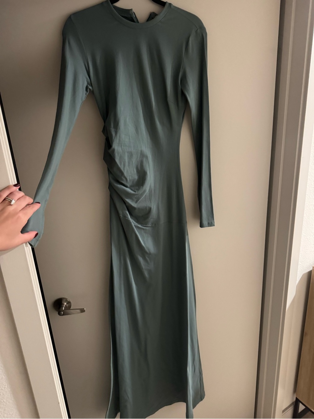 Long Sleeve Veiled Collection Dress
